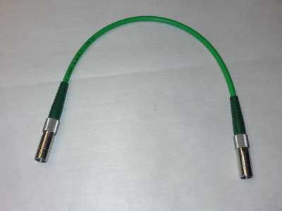 Video Koaxial Kabel 0,6/3,7 grün - 75 Ohm Länge 0,4m