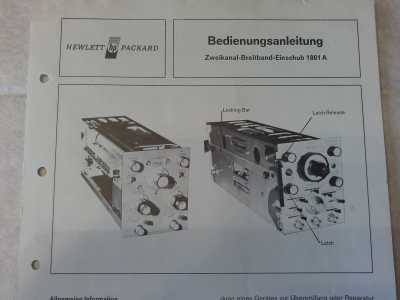 Hewlett Packard Zweikanal-Breitband-Einschub 1801A Bedienungsanl