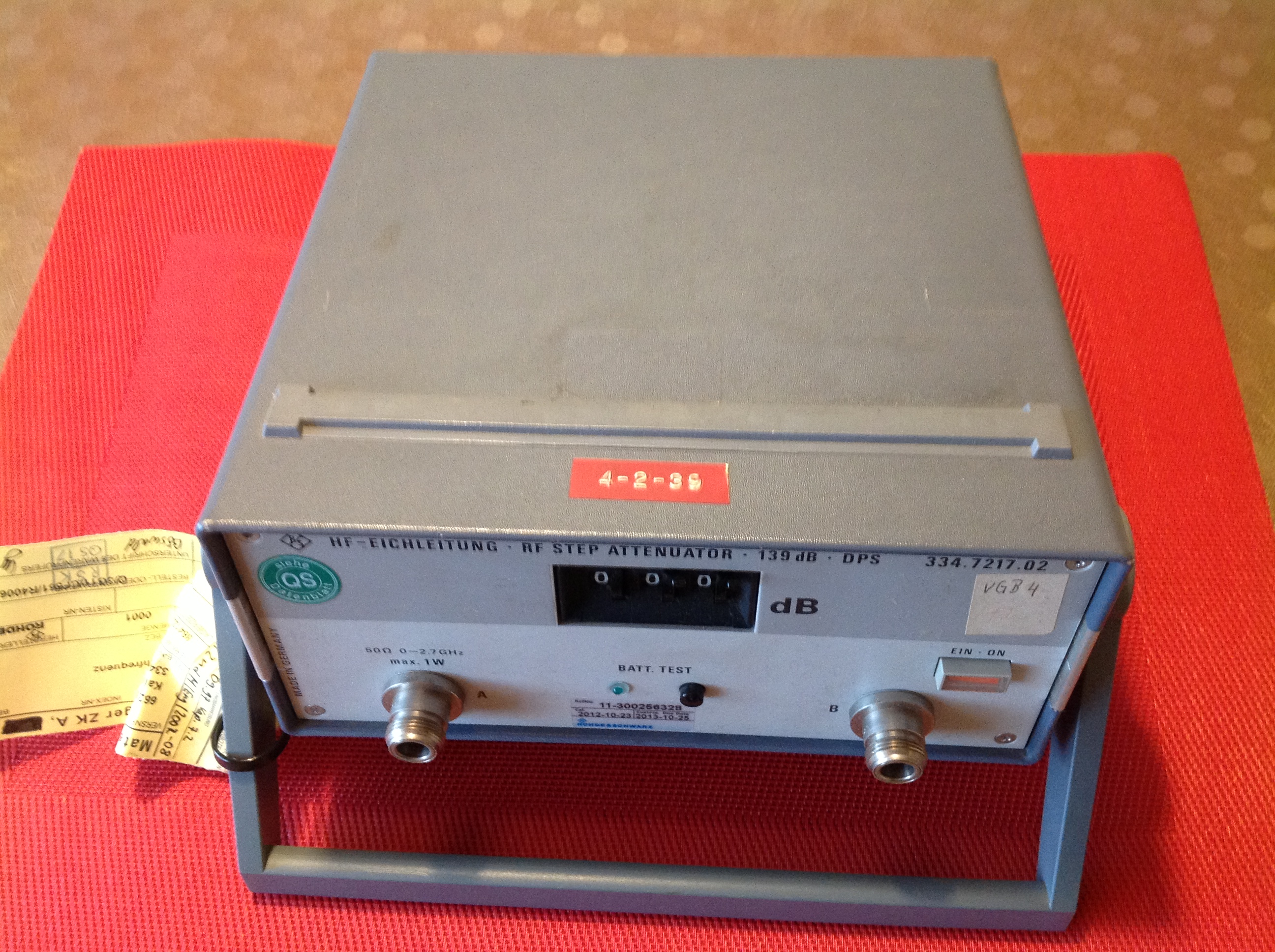 Rohde & Schwarz HF-Eichleitung / RF Step Attenuator / Hochfrequenz-Kalibriergerät 139 dB DPS