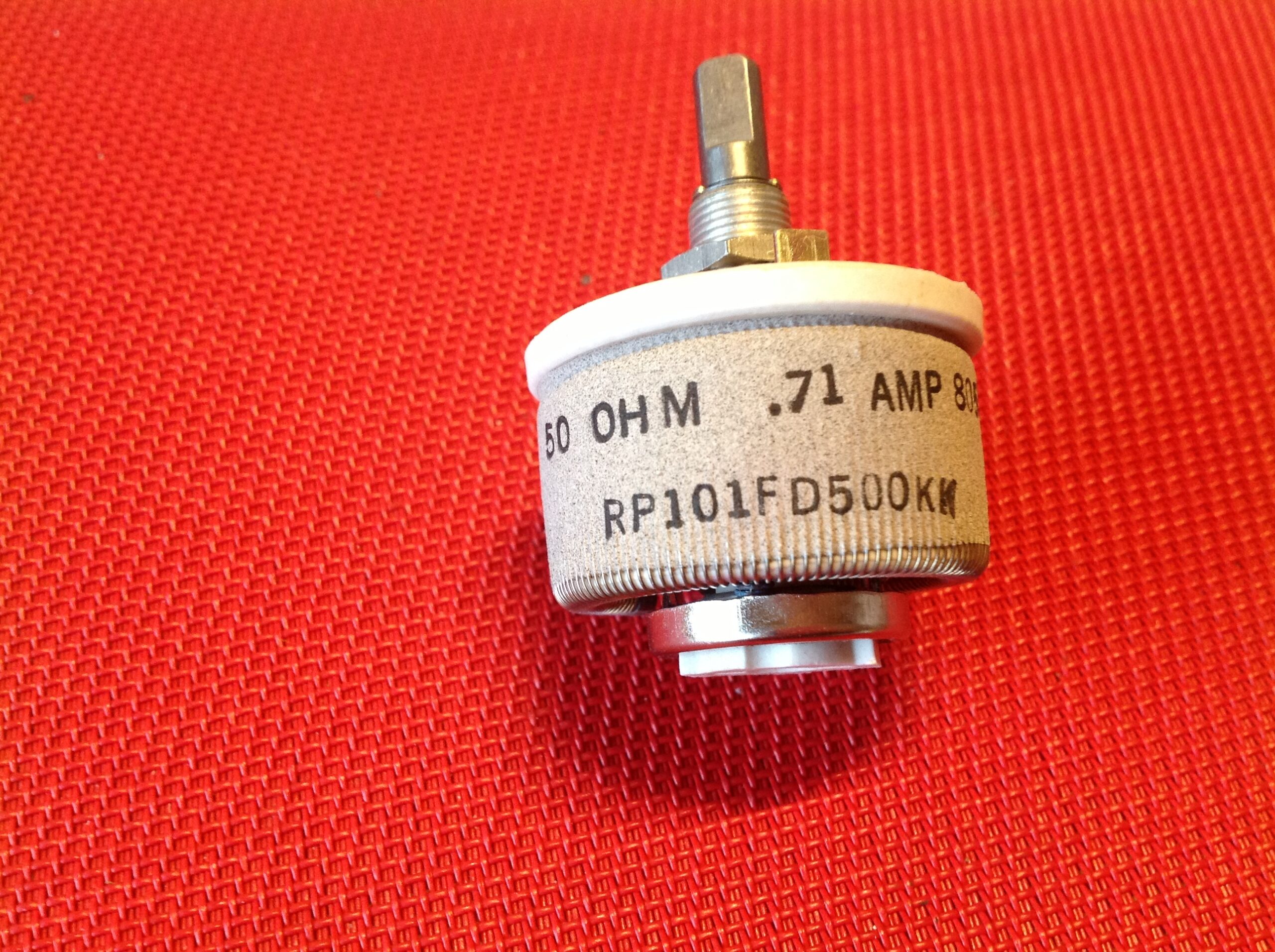 Resistor, Potentiometer MIL Type RP101FD500KK, 50 Ohm - 71 AMP 8052