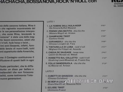 Hula-Hoop, Twist, Cha Cha Cha, Bossa Nova, Rock'n'Roll con Mina