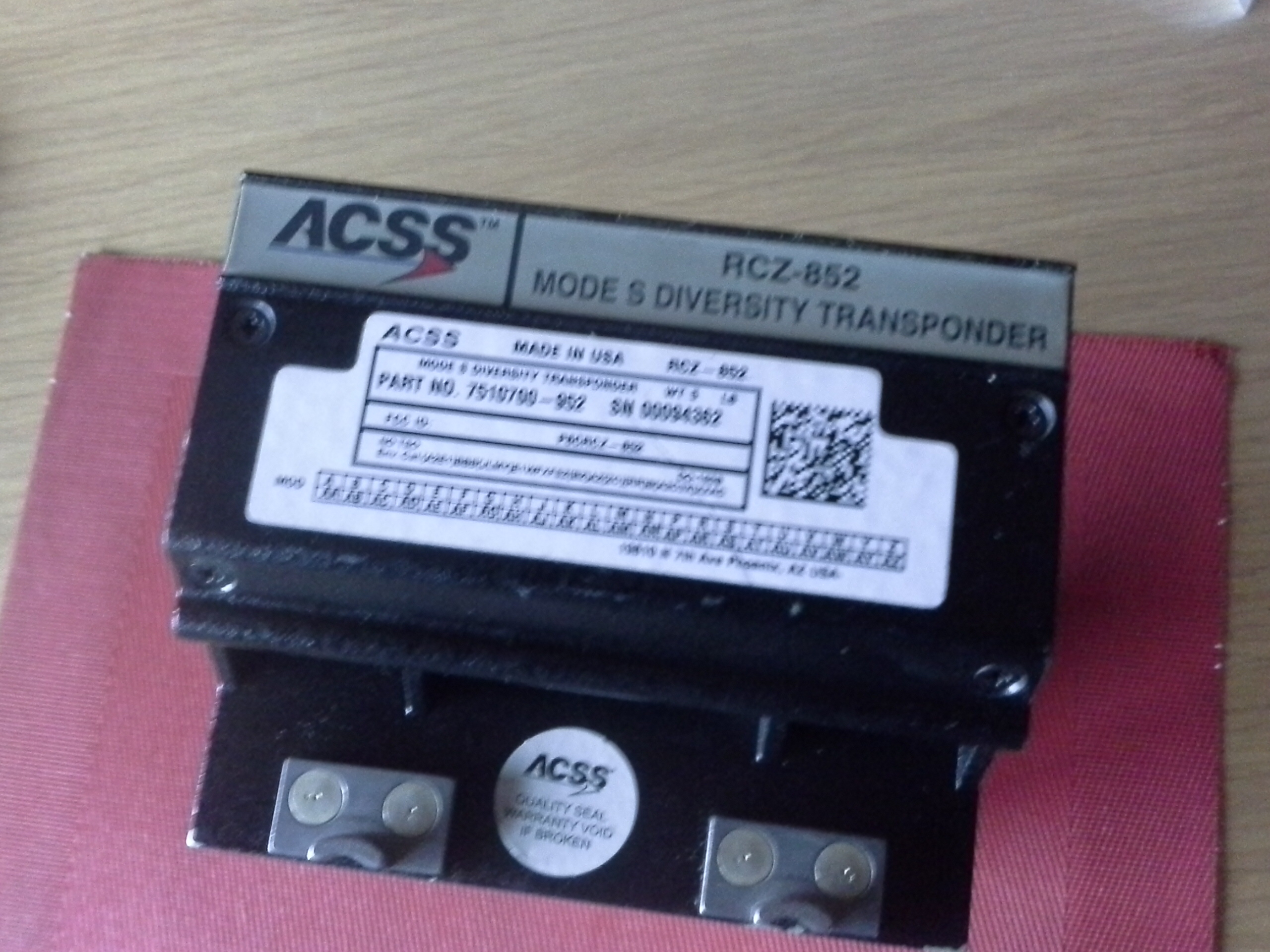 ACSS, Mode S Diversity Transponder, RCZ-852