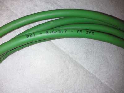 Video Koaxial Kabel 0,6/3,7 grün - 75 Ohm Länge 3,3m
