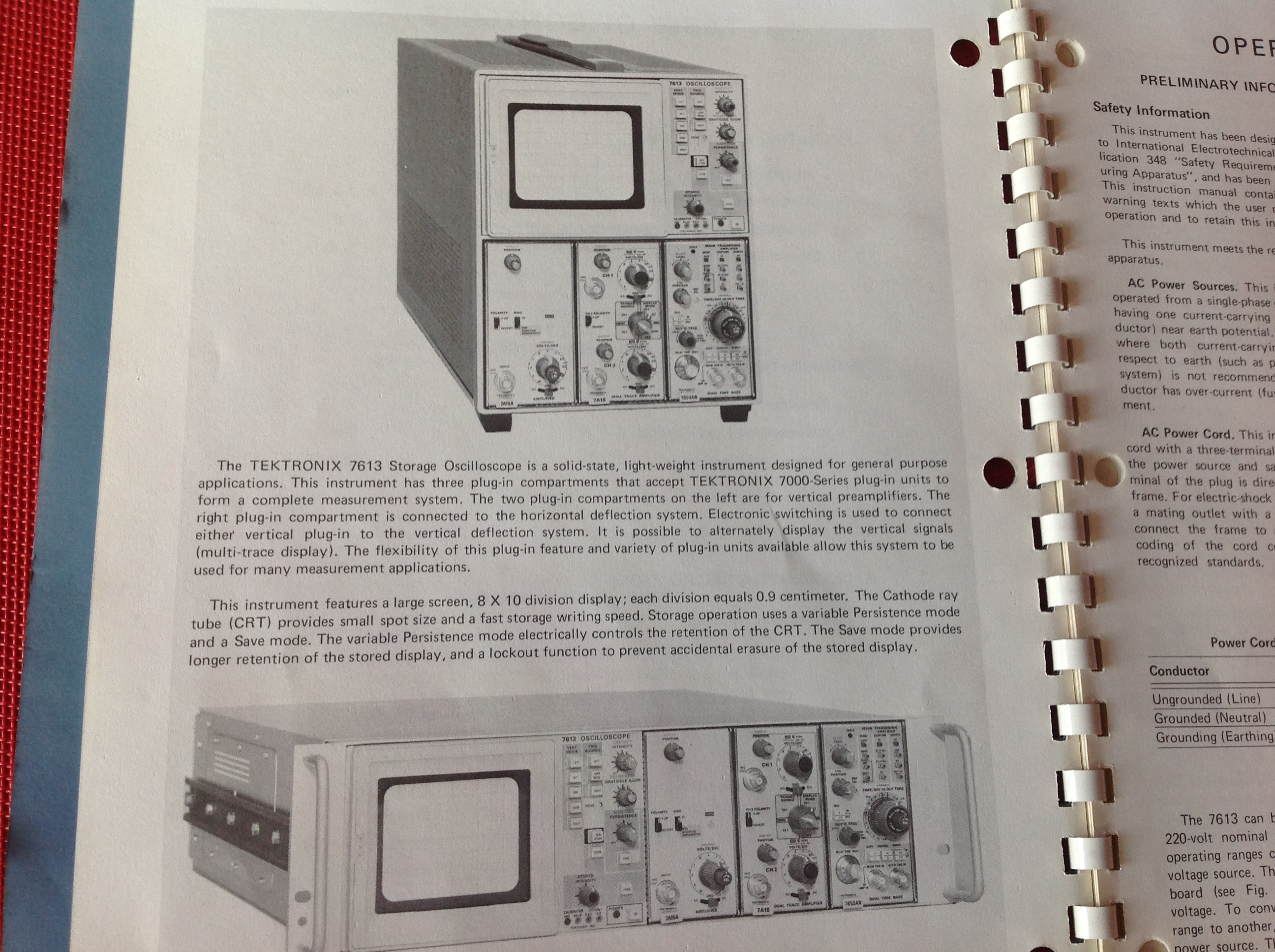 Tektronix 7613/R7613 Storage Oscilloscope Operators