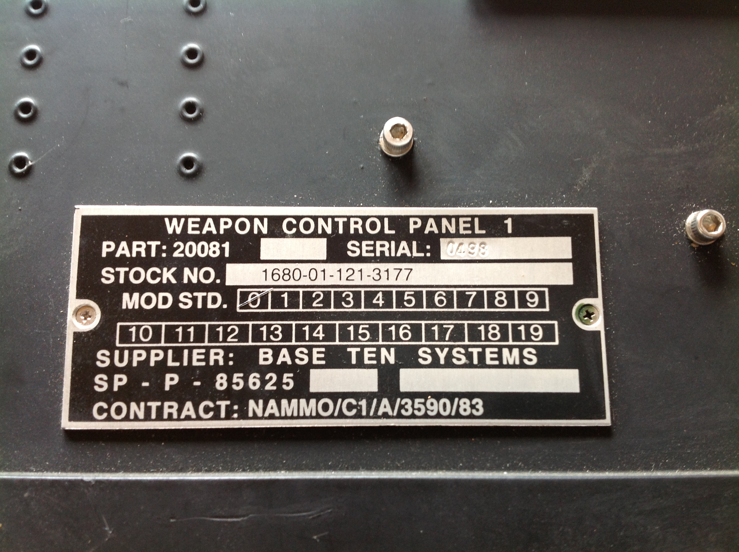 Weapon Control Panel - 1