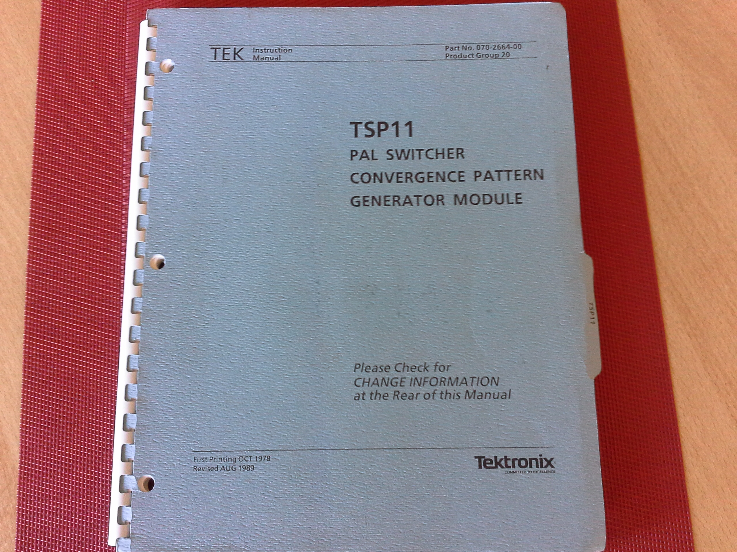 Tektronix TSP11 PAL Switcher Generator Module