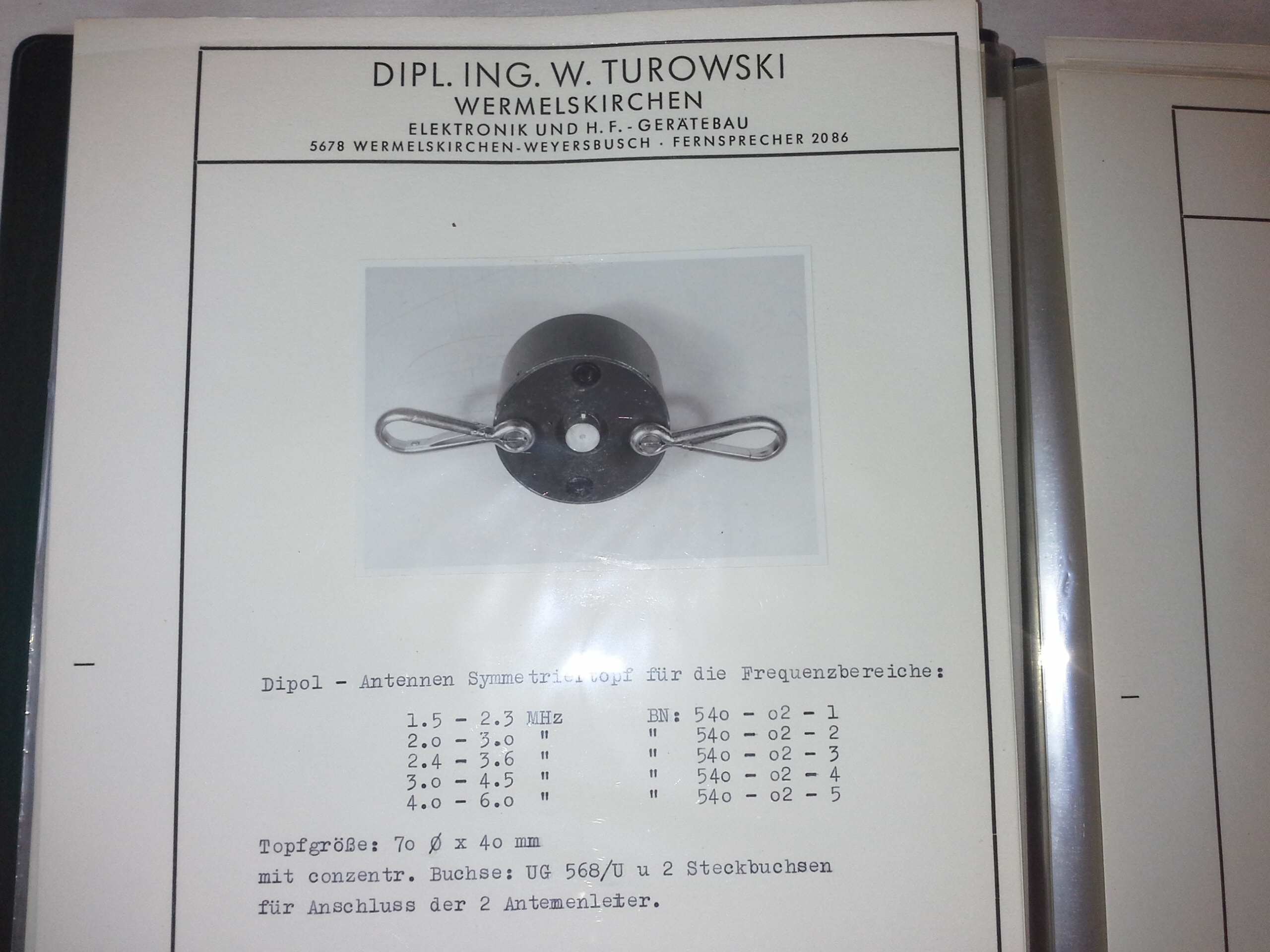 Dipol-Antennen Symetriertopf - 2,0-3,0 MHz