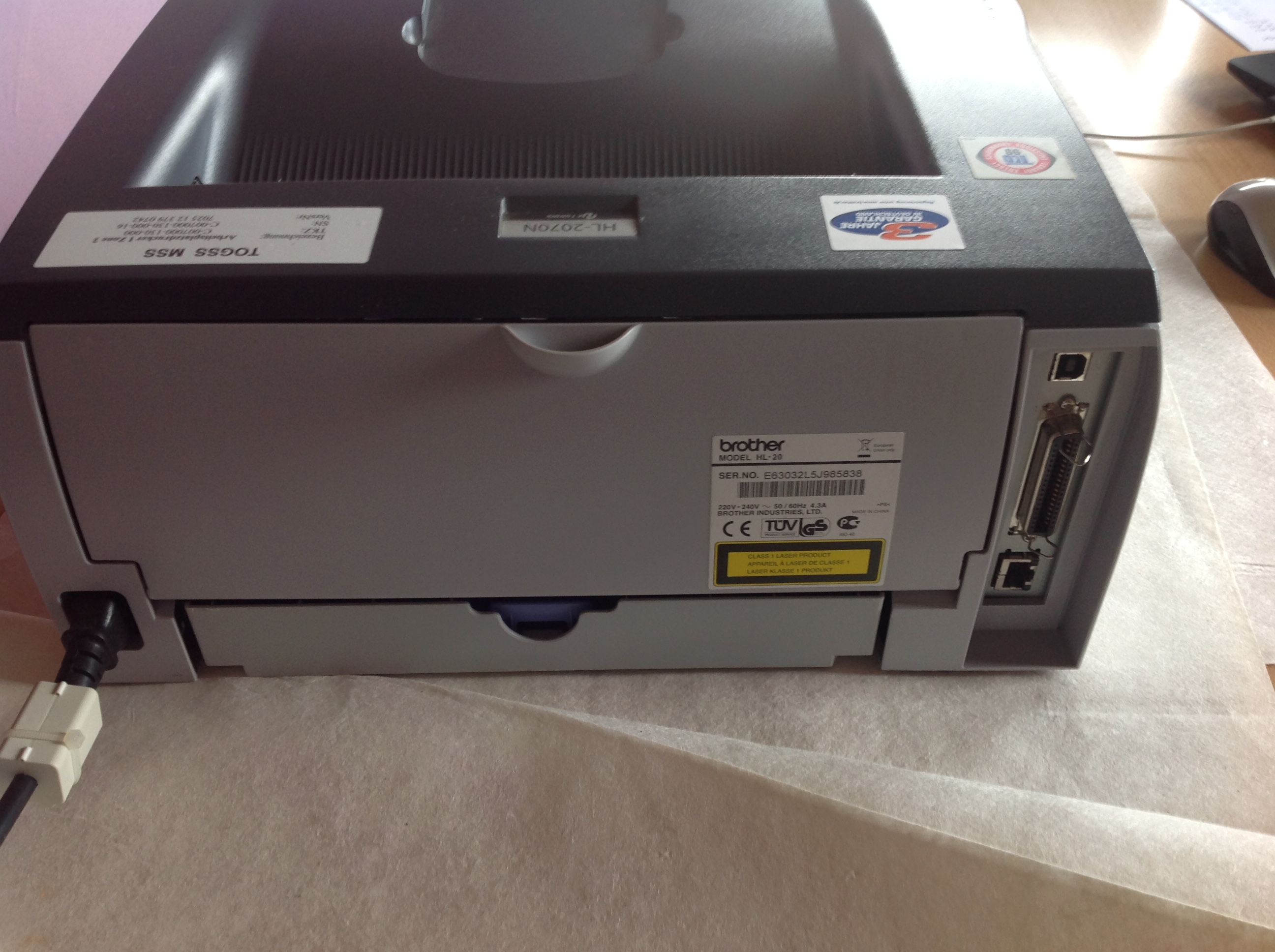 Brother Laserdrucker HL-2070N S/W bis 20 S./min.