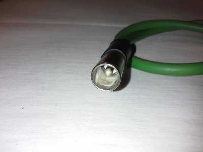 Video Koaxial Kabel 1,0/6,6 grün - 75 Ohm Länge 0,5m