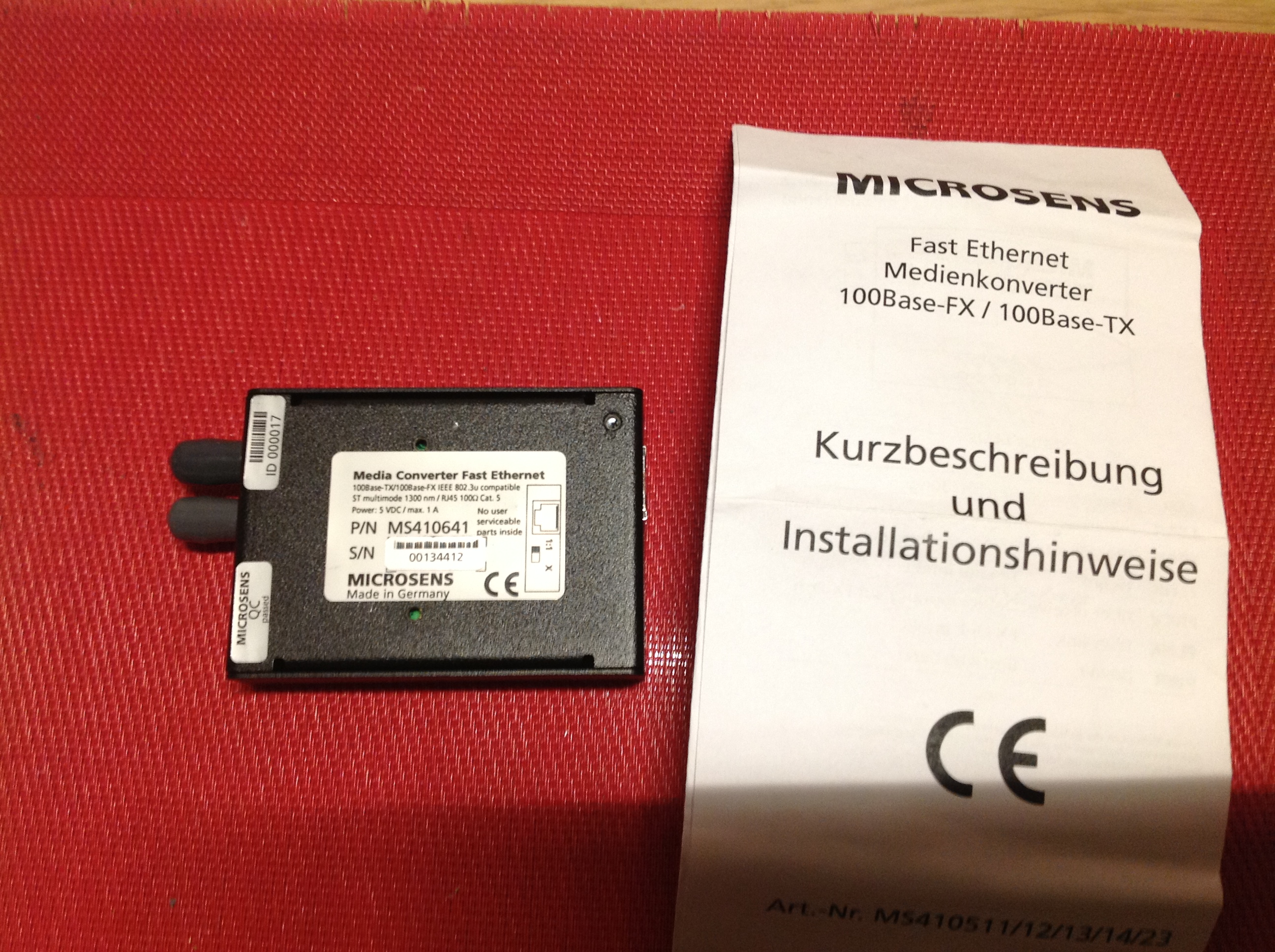 Media Converter Microsens 100Base-FX/100 Base-TX ST multimode 1300 nm