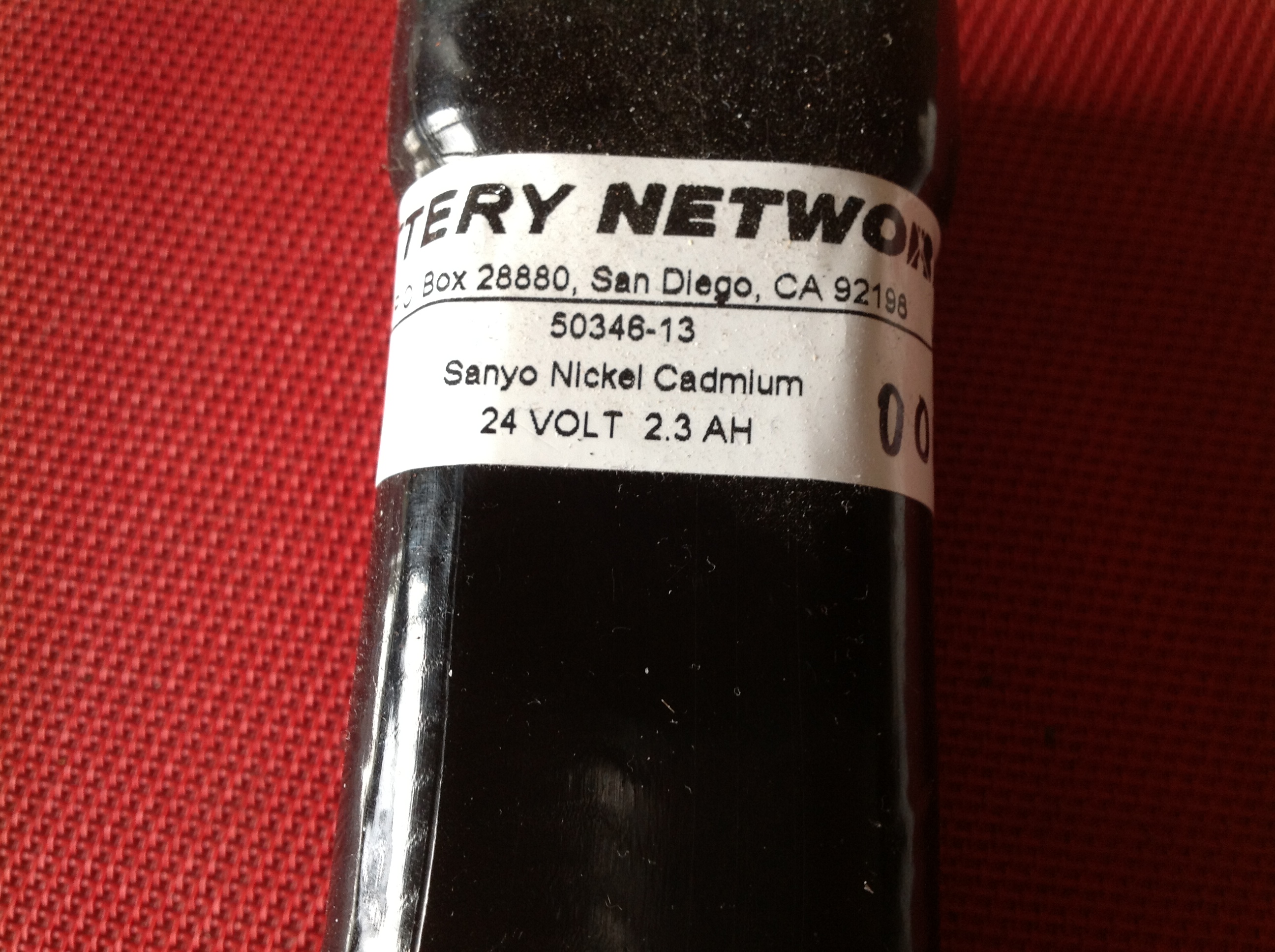 Battery Network, Sanyo Nickel Cadmium, 24 V, 2,3 AH, mit 9 pol. Schnittstellenstecker