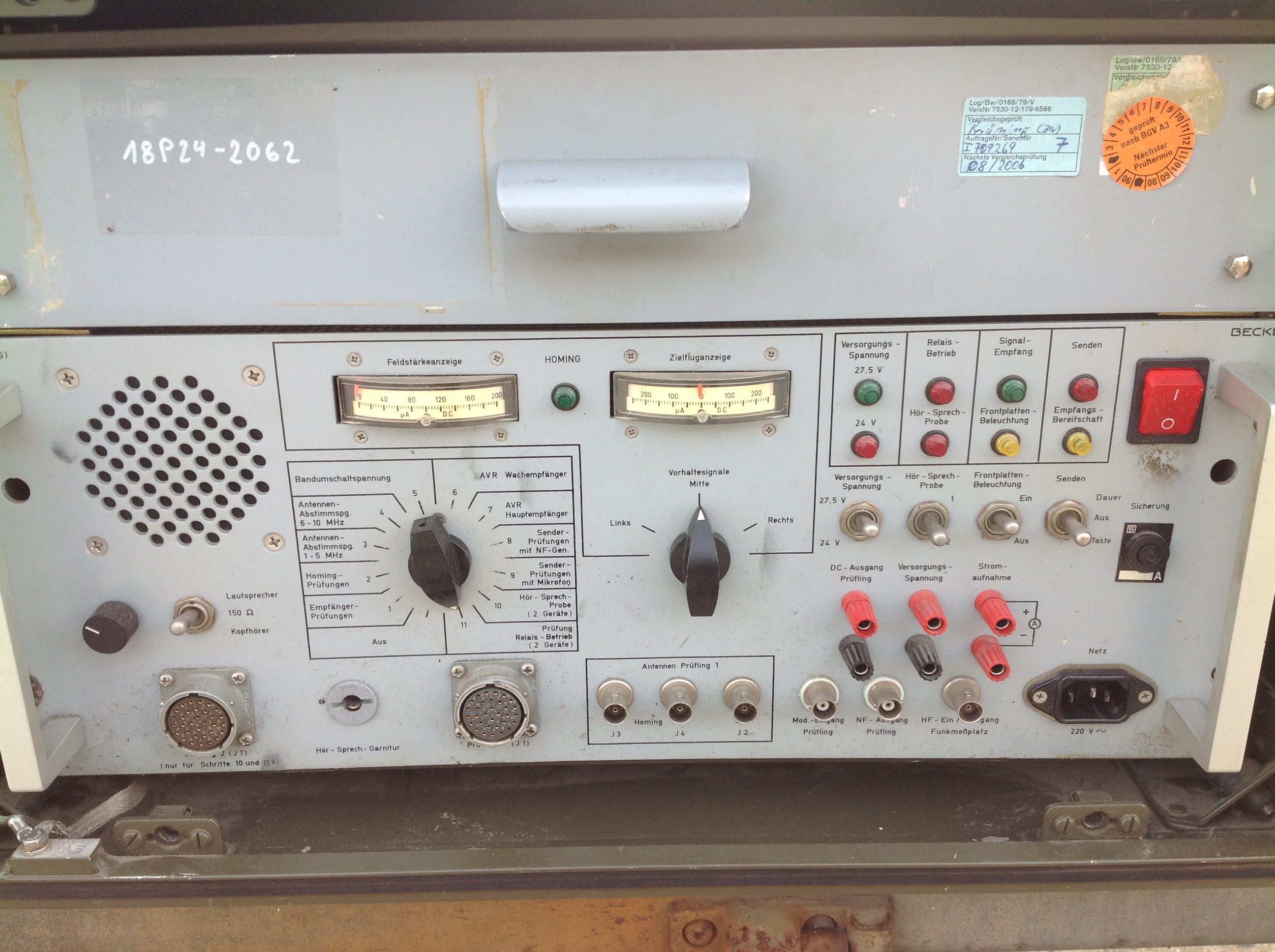 Becker Flugfunk Prüfgerät BPA-114 (G) für VHF-Sender/Empfänger ARC-114 (G)