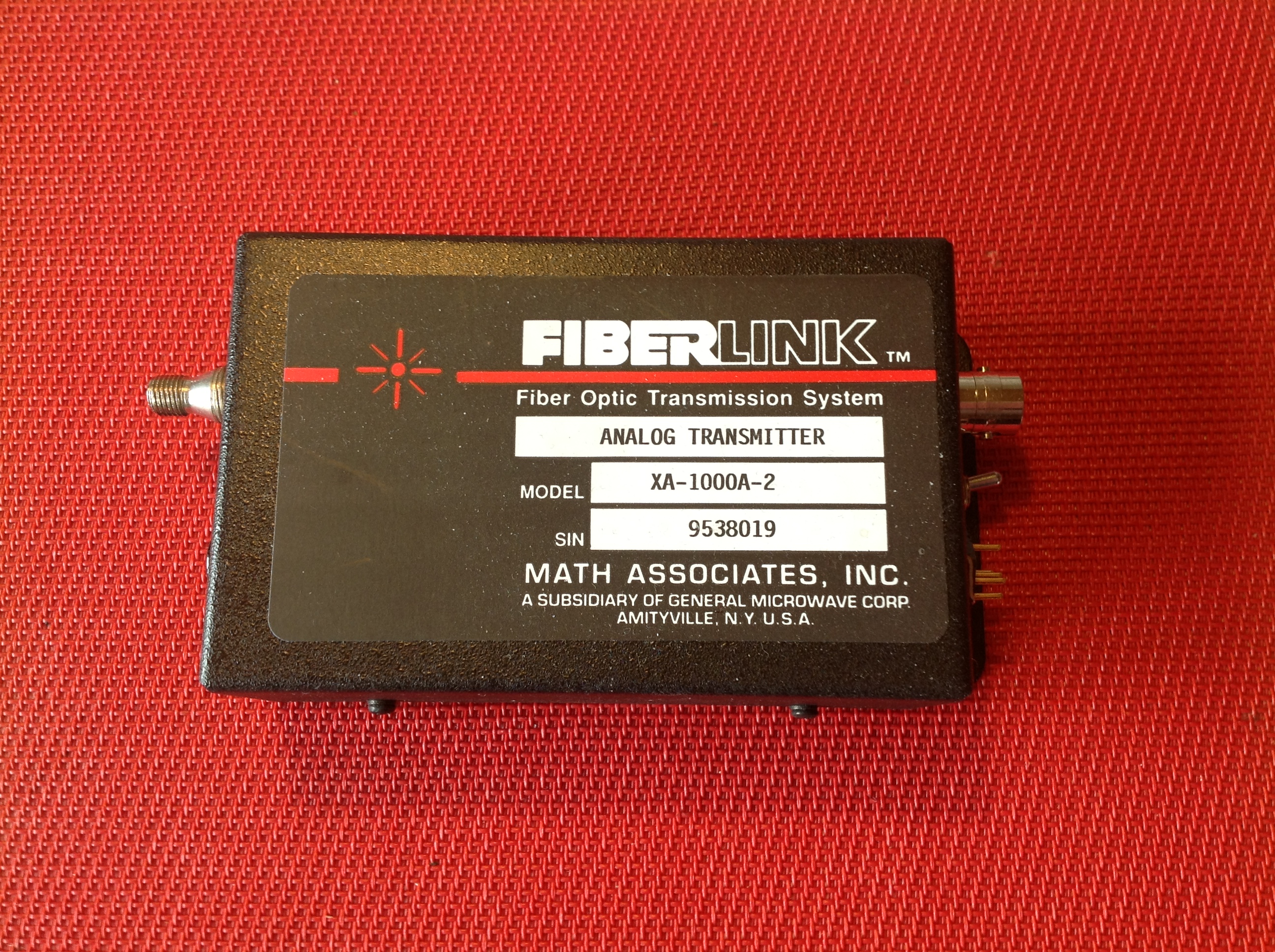 Fiber Link Analog Transmitter Model XA-1000A-2