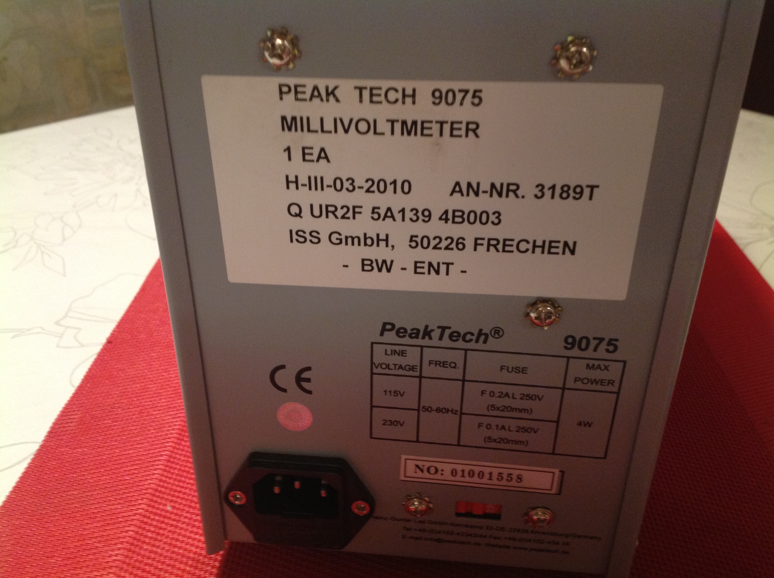 Peak Tech 9075 AC Millivoltmeter