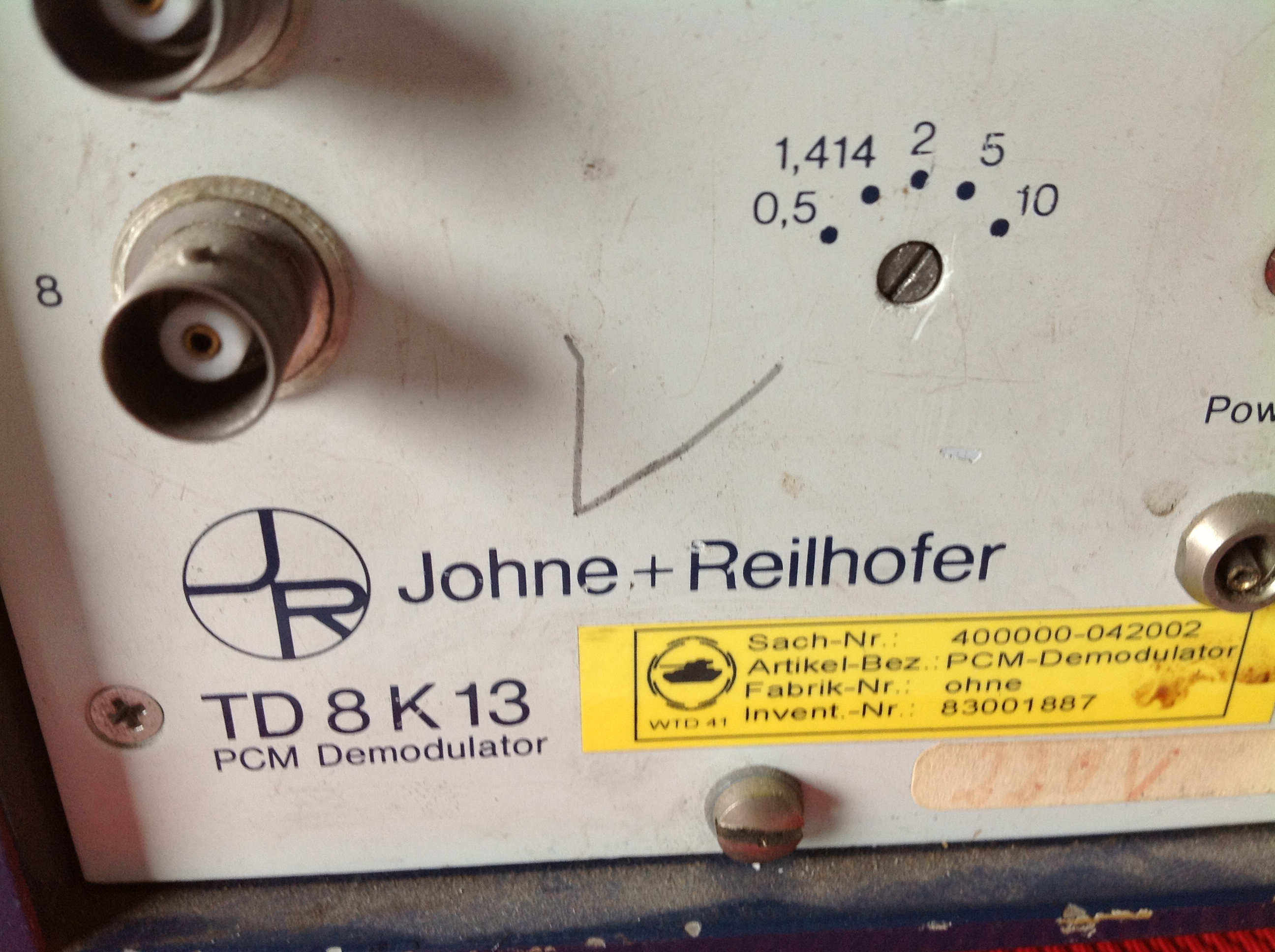 Johne + Reilhofer TD 8 K 13 PCM-Modulator Analog-Digital Umwandler
