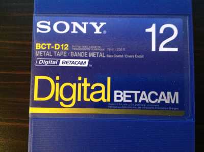 Sony BCT-D12 Digital Betacam Video Cassette