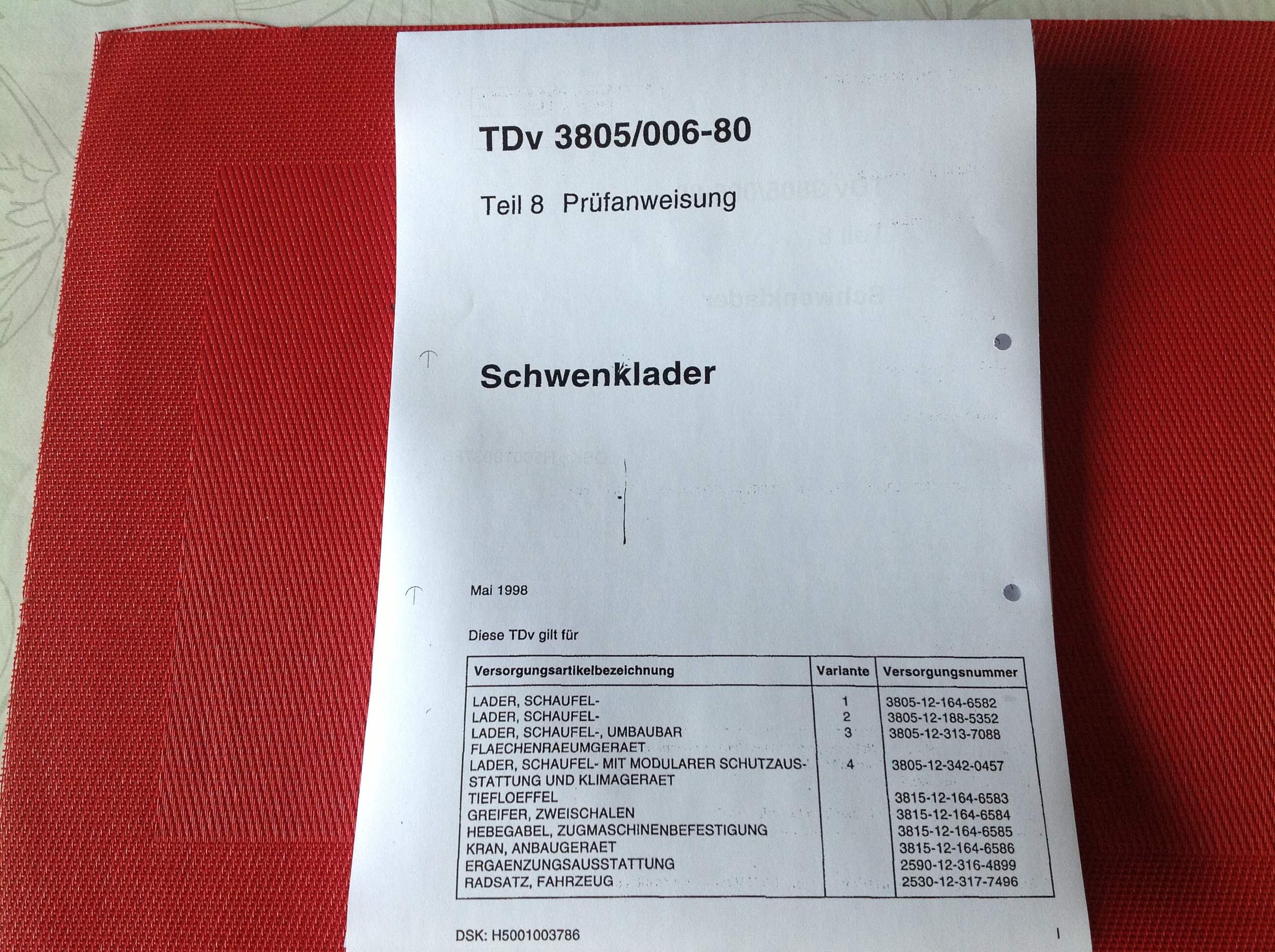 Schwenklader Ahlmann, TDv 3805/006-80