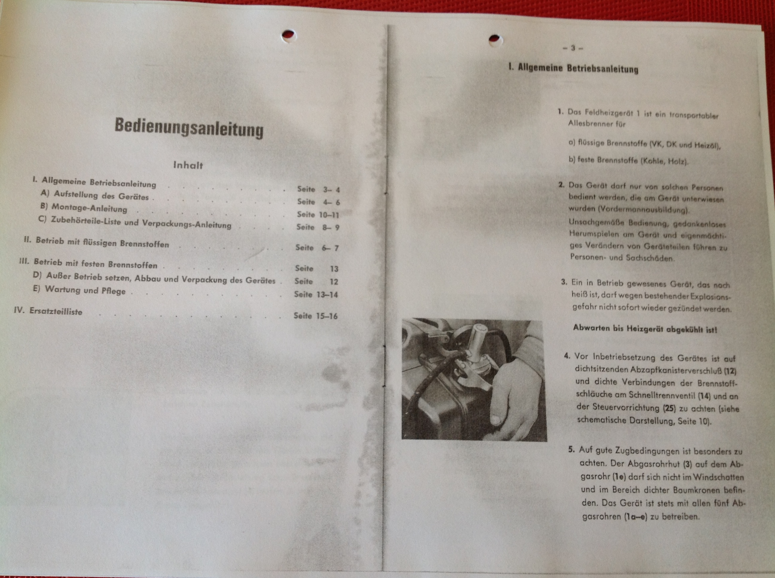 Bedienungsanleitung Feldheizgerät 1