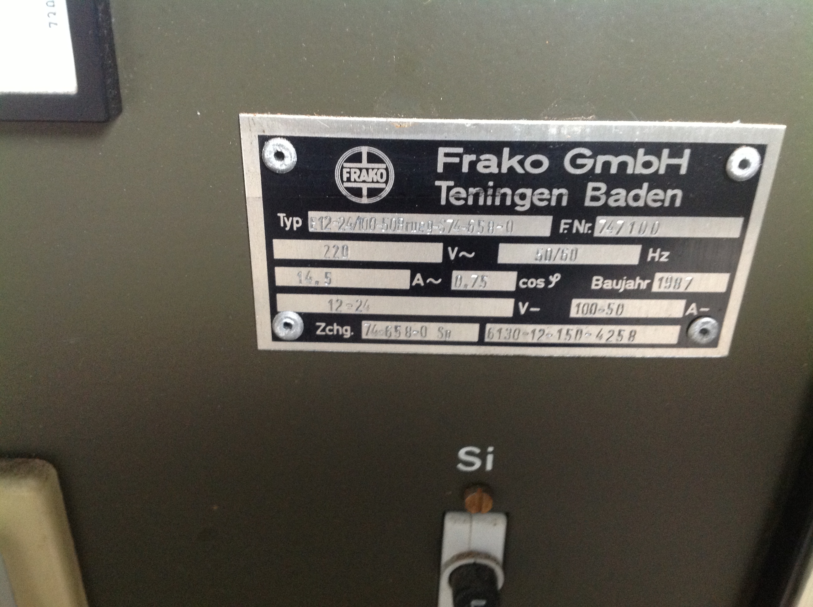 Frako Batterie-Ladegerät, Siliziumgleichrichter 12 / 24 V