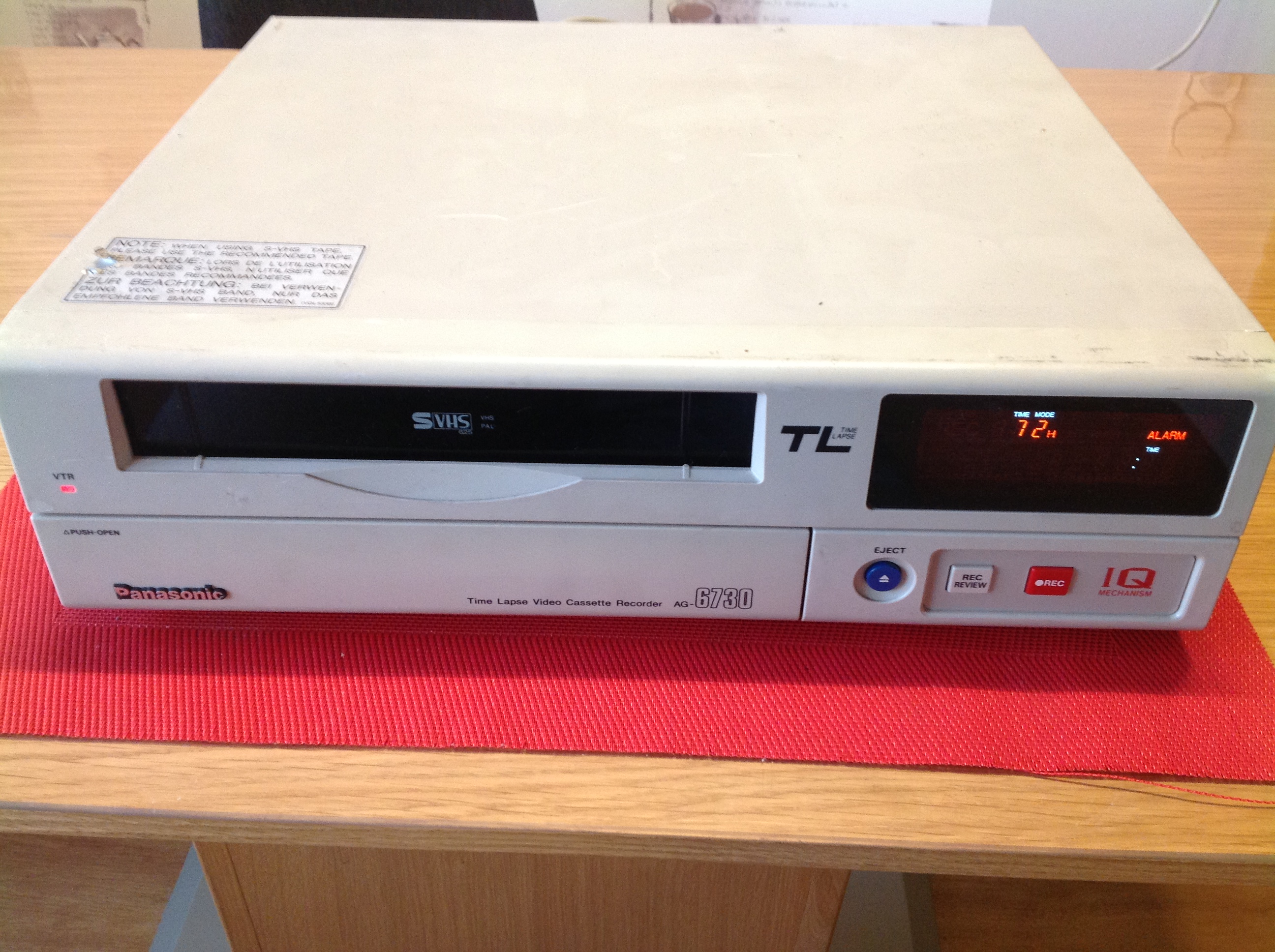 Panasonic Time Lapse Video Cassette Recorder AG-6730