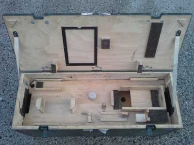 Lager & Transportkiste aus Holz L: 85cm B: 32cm H: 34, 5cm