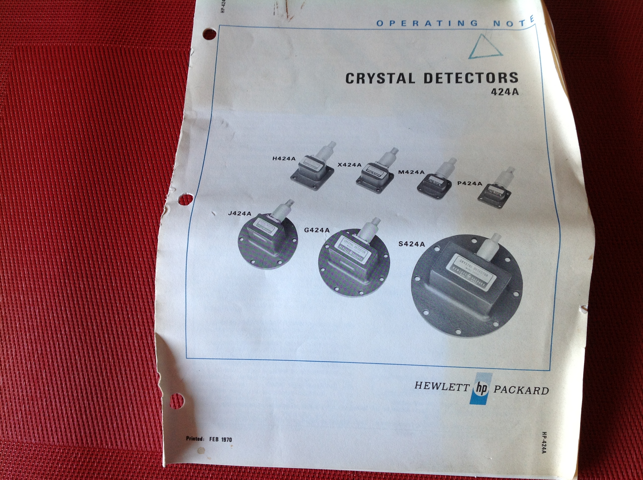 Hewlett Packard Kristall-Detector, Video Signal-Detector X424A