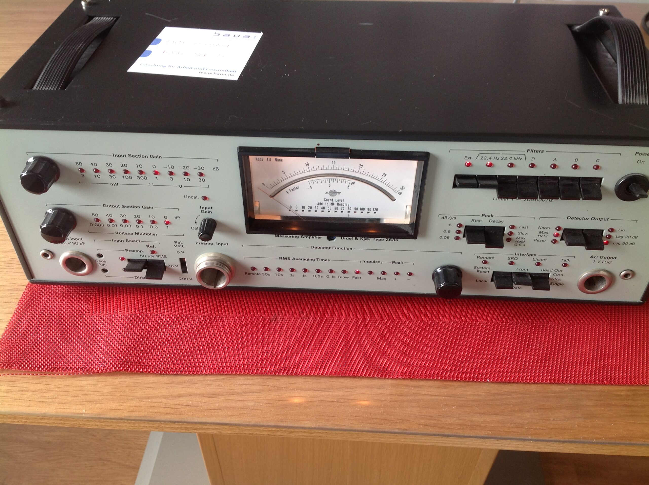 Brüel &amp; Kjaer Measuring Amplifier Type 2636