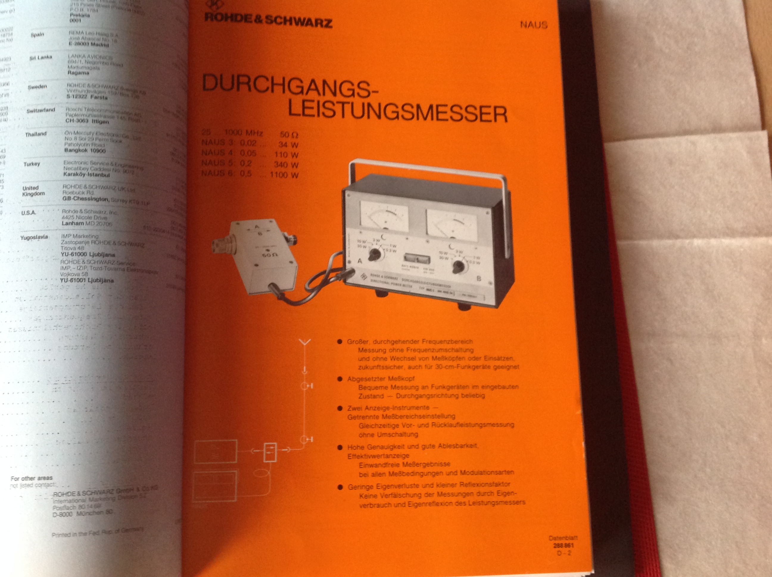 Rohde & Schwarz Durchgangsleistungsmesser NAUS3