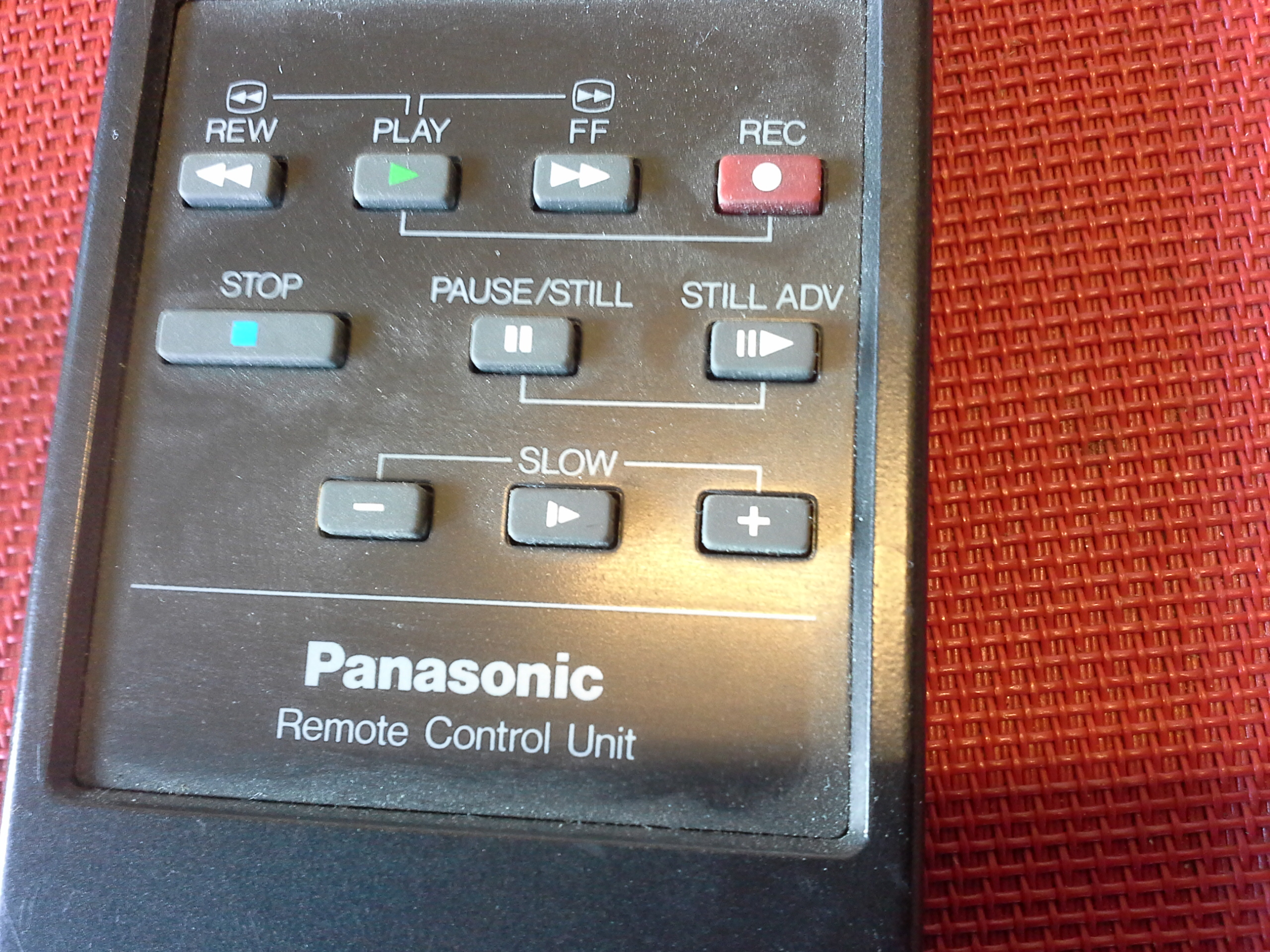 Panasonic, Remote Control Unit, Fernbedienung VW-R17E