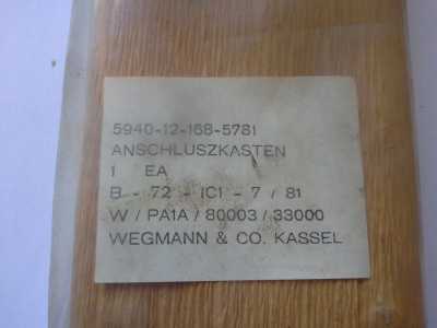 Wegmann & Co. Anschluß-Verteilerkasten