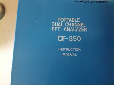 ONO SOKKI Portable Dual Channel FFT Analyser CF-350