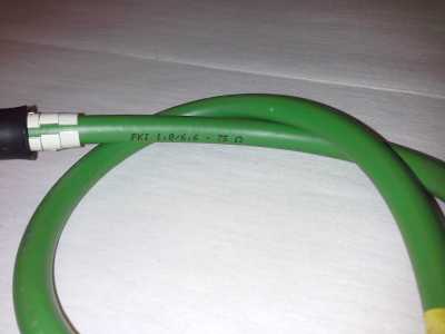 Video Koaxial Kabel 1,0/6,6 grün - 75 Ohm Länge 0,5m