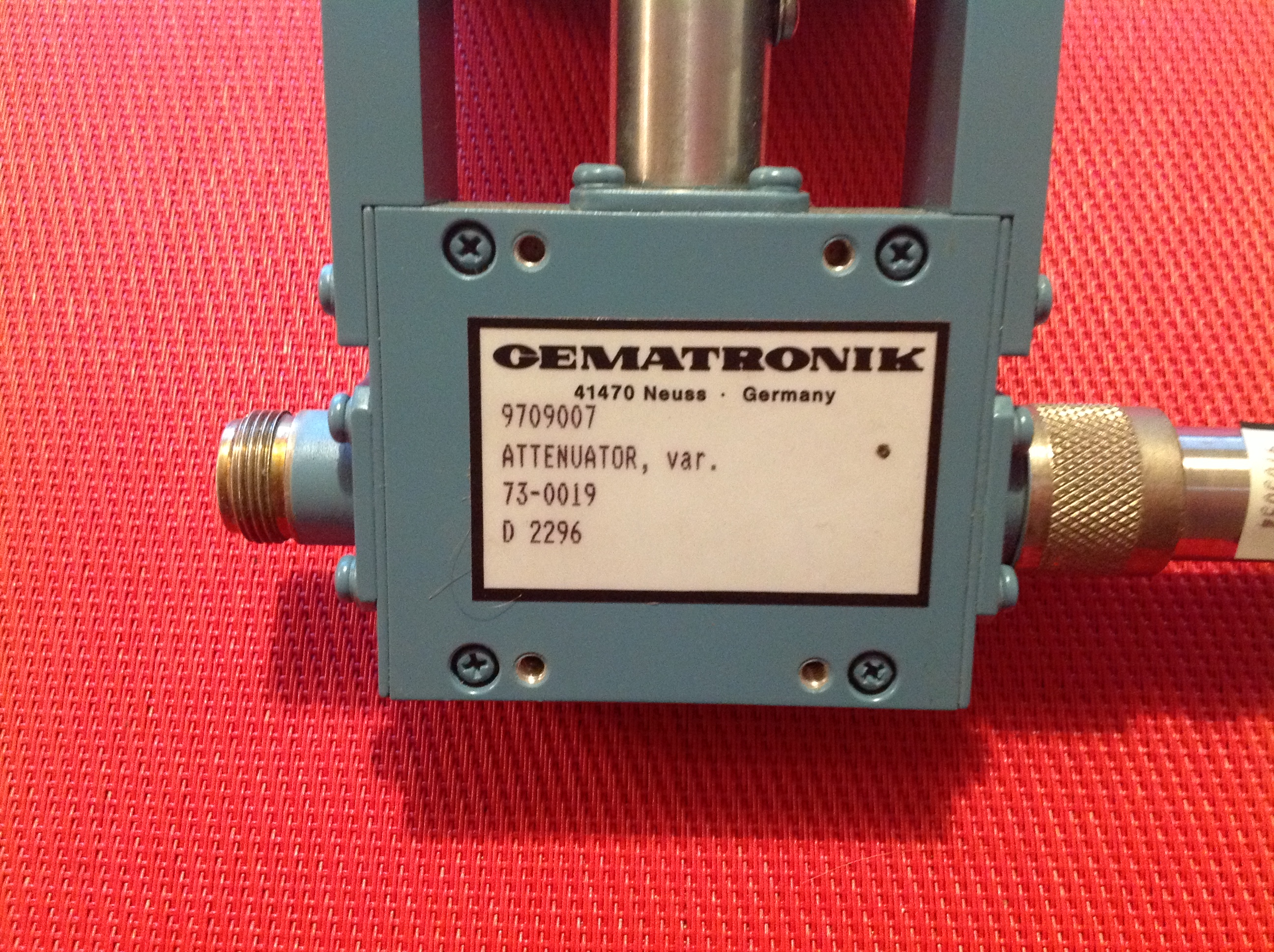 Einstellbarer Coaxial Attenuator Merrimac Mod. MFR-12457, AUP-25 ASN, LOT 45666