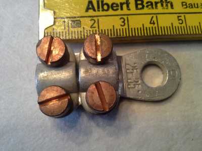 Batterieklemme-Anschlußstück 25-35 mit Kupferschrauben