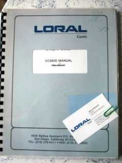 LORAL Conic VCS600 Manual
