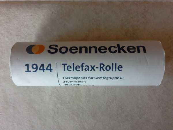 Soennecken Telefax-Rolle Thermopapier für Gerätegruppe III