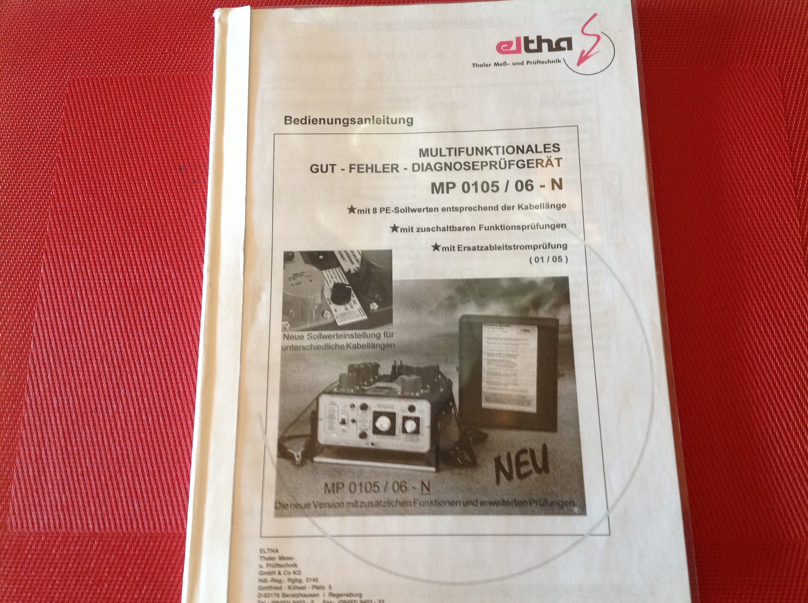 Eltha Multifunktionales Gut-Fehler-Diagnoseprüfgerät MP 0105/06-N