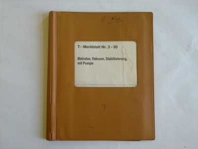 T-Merkblatt Nr.3-30 Matratze, Vakuum, Stabilisierung mit Pumpe