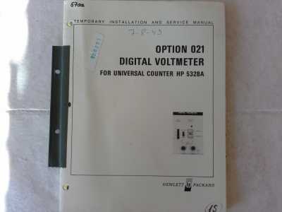 Hewlett Packard Option 021 Digital Voltmeter for Universal Counter HP 5328A