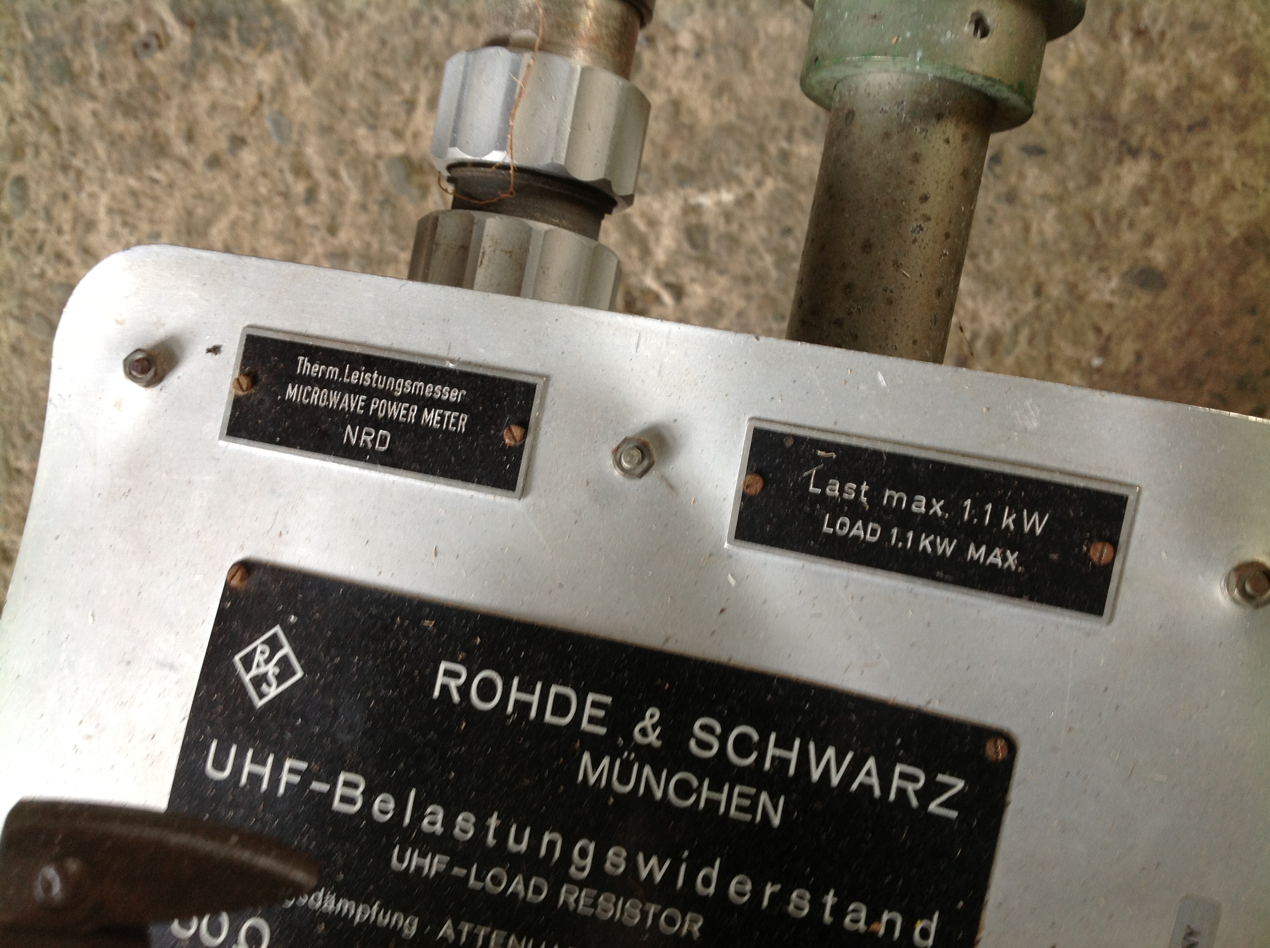 Rohde &amp; Schwarz HF-Belastungswiderstand / UHF-Load Resistor Typ RD 1/50