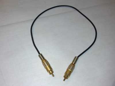 Kabel mit 2 x goldenen Chinch-Stecker