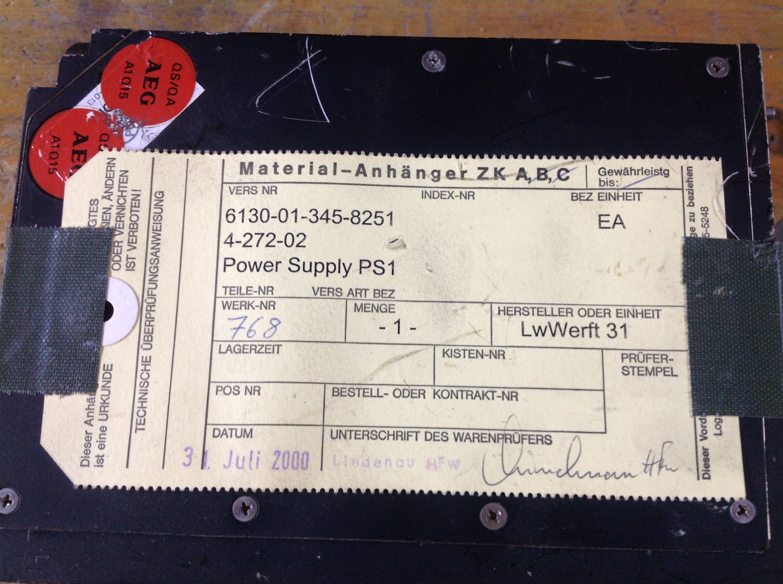 Power Supply/Netzteil/Stromversorgung PS1