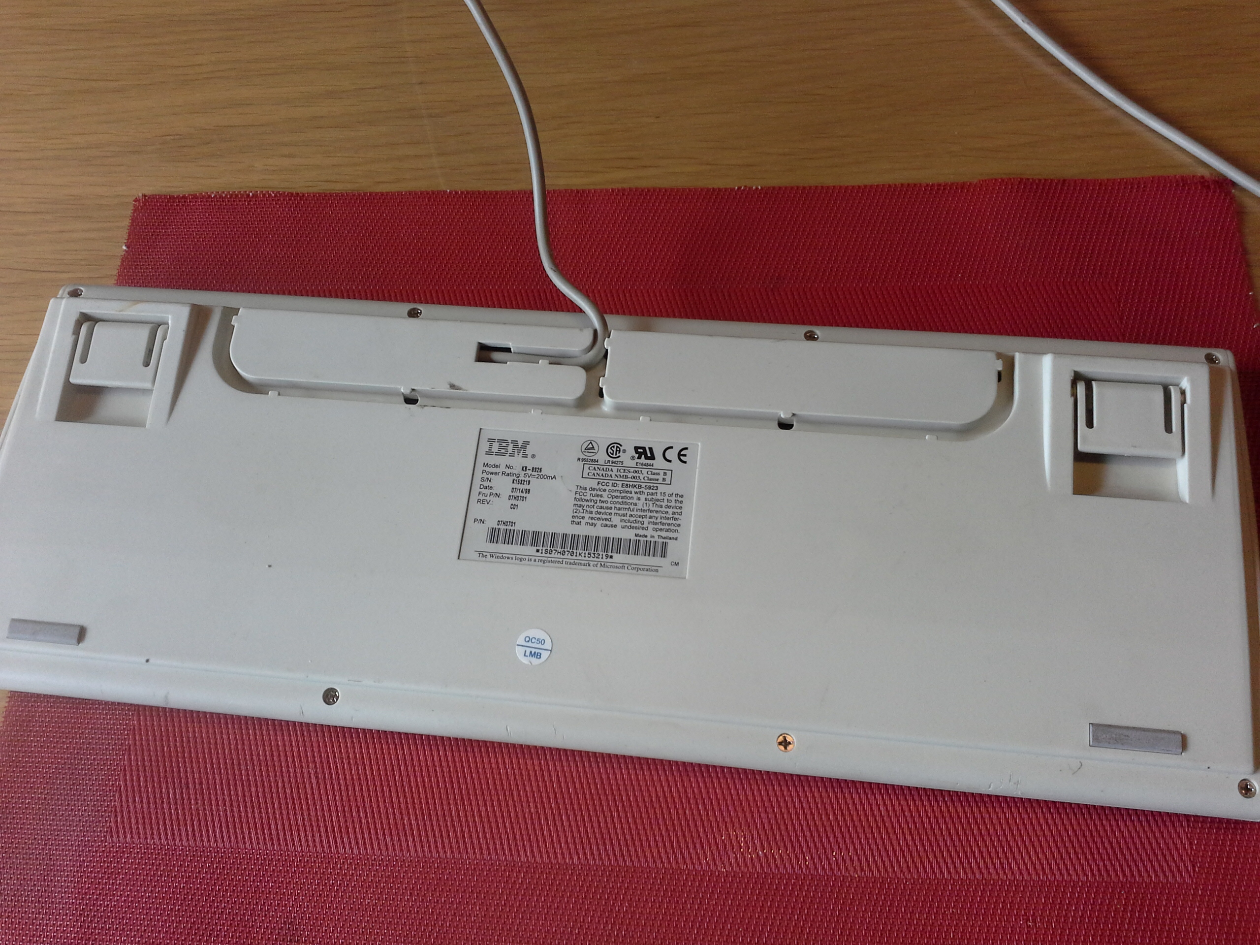 Tastatur, IBM, Mod. KB-8926 ohne Anschluss-Stecker