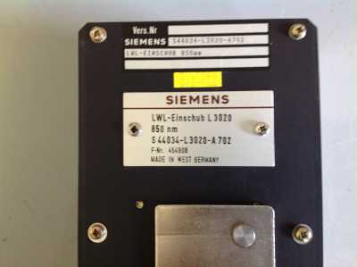 Siemens Lichtwellen-LWL-Einschub L3020 850 nm
