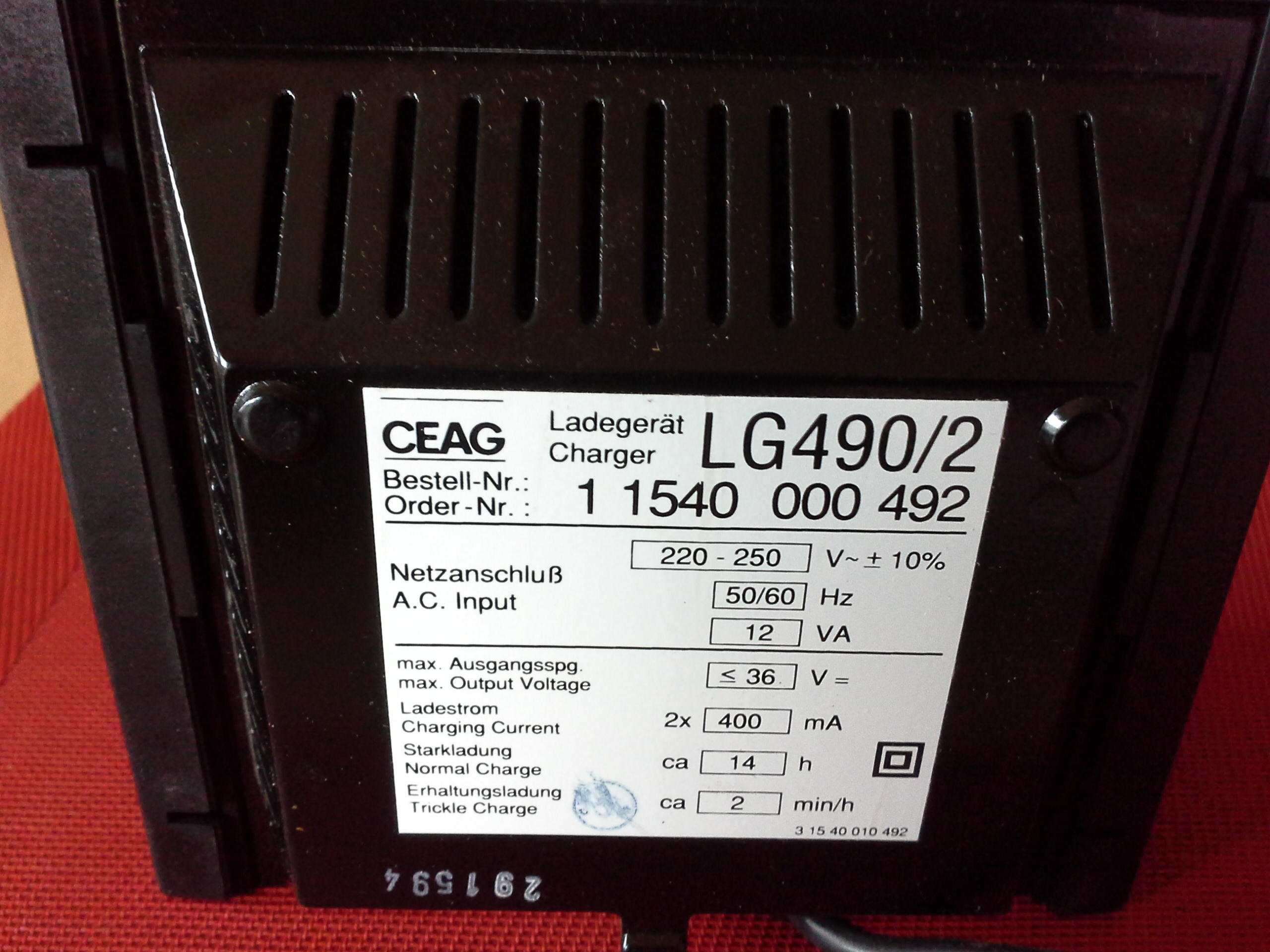 CEAG Batterieladegerät LG 490/2