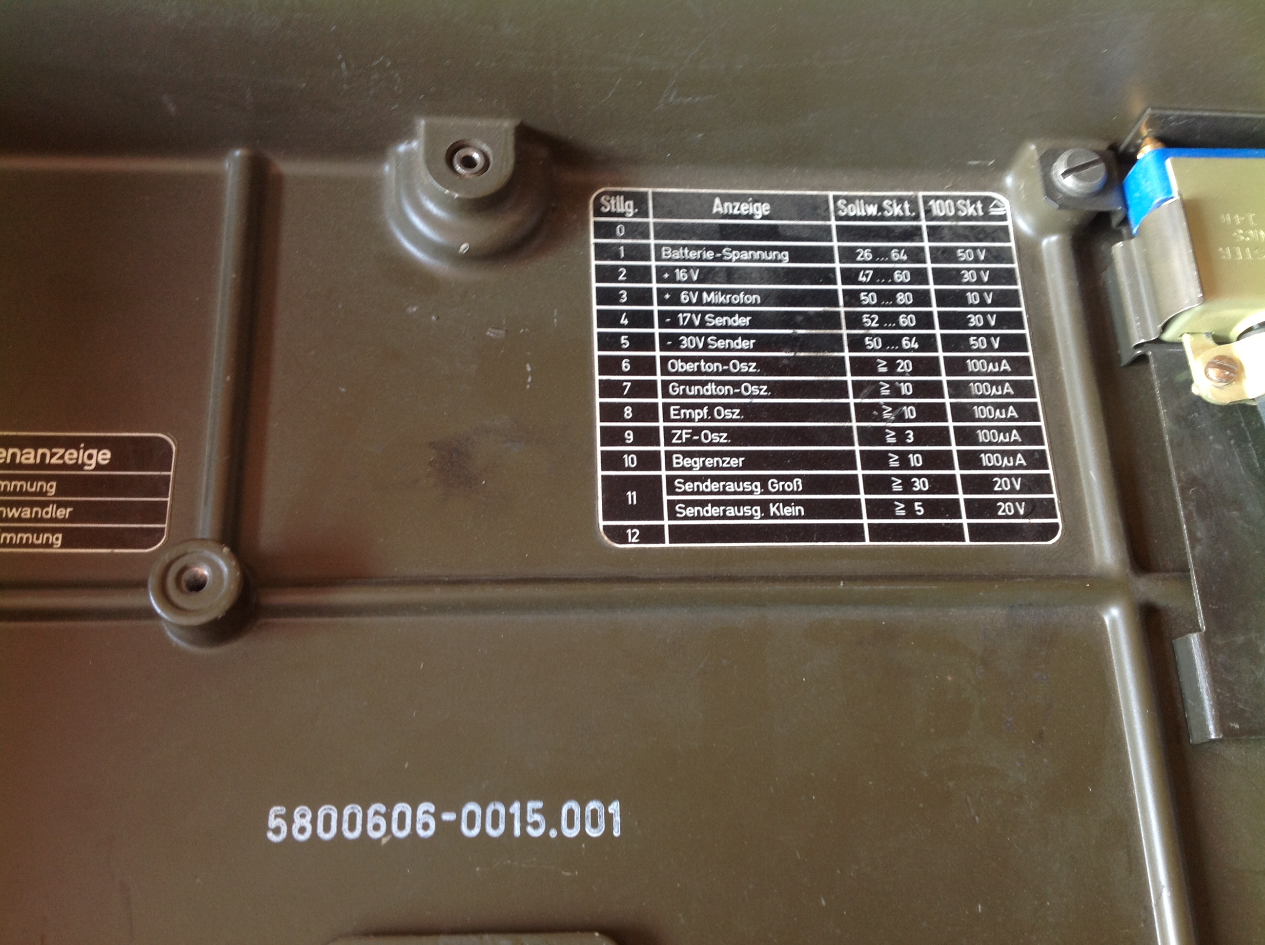 S/E-Prüfgerät SEP 35 für Funkgerät SEM 35