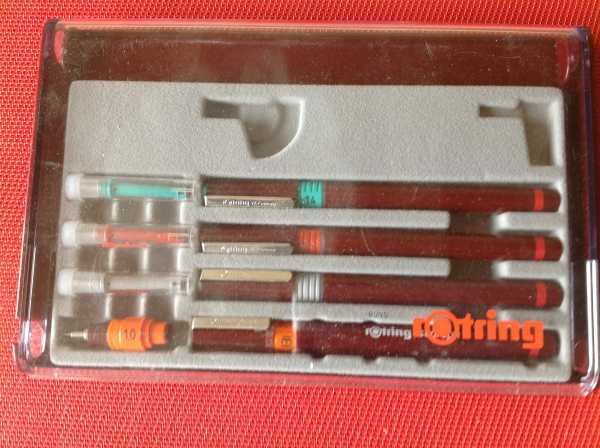 Rotring 3er Rapidograph-Set + 1 x Isograph