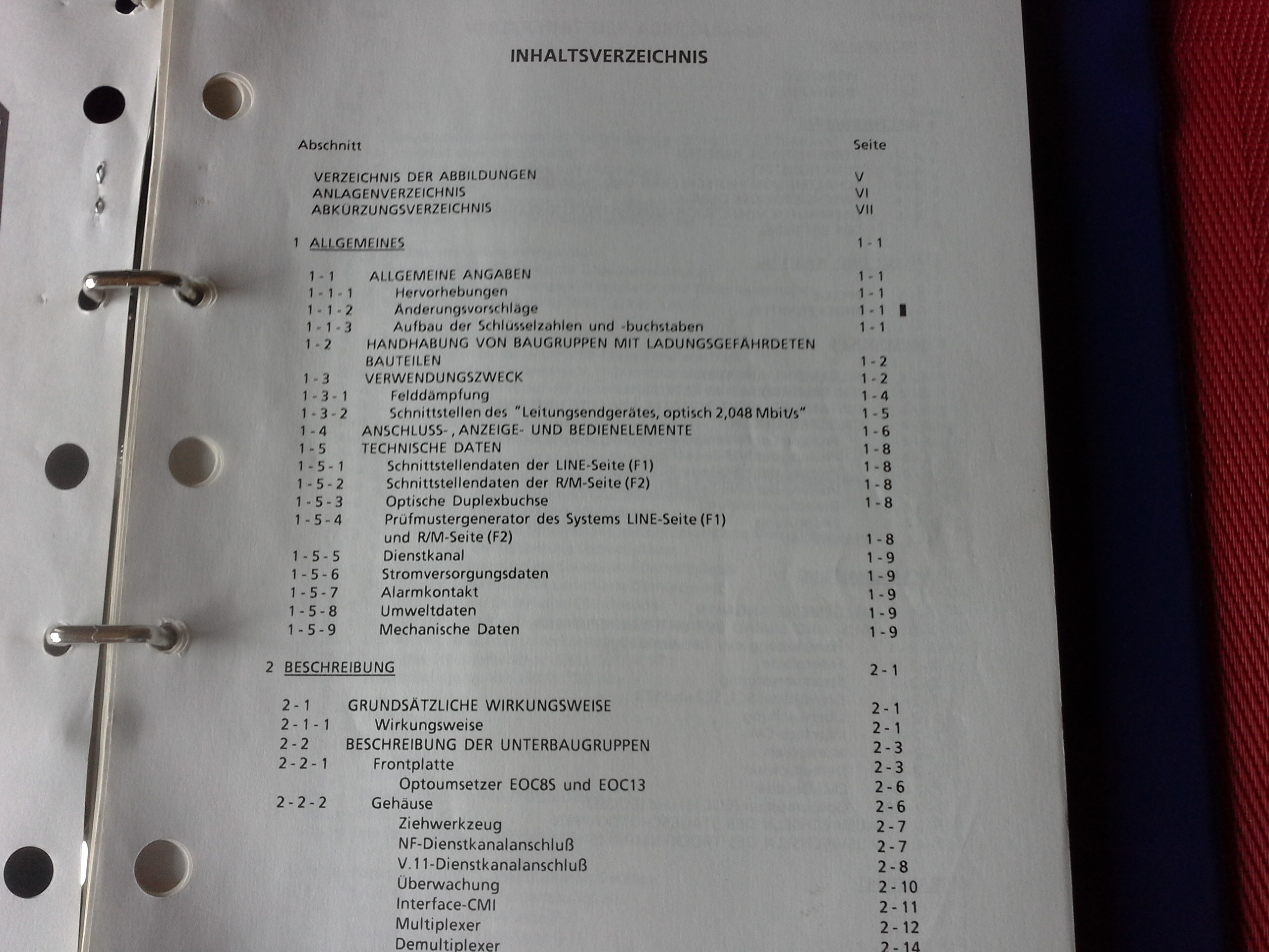 ANT Bosch Telecom, GAF T.O. 31R2-2SIE5-2, Technisches Handbuch, Leitungsendgerät, Optisch, 2,048 Mbit/s