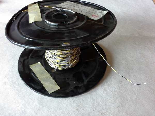 PVC-Kabel 1,0 mm weiß-gelb-lila-schwarz - 150m Länge
