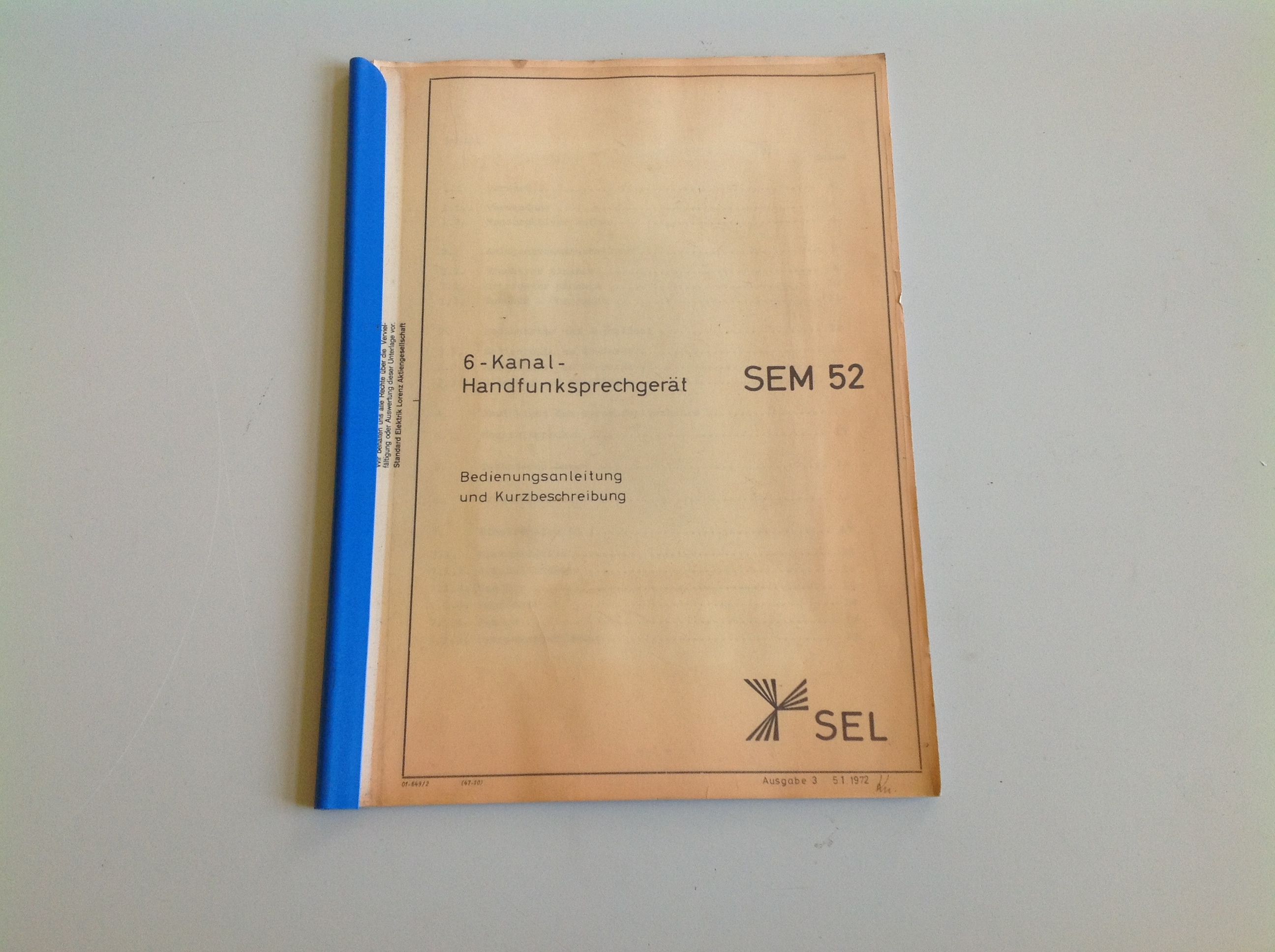 SEM 52 6-Kanal-Handfunksprechgerät